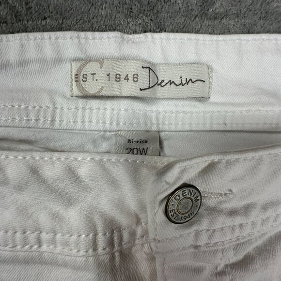 C Established‎ 1946 Women's White Shorts Size 20W Stretch - Picture 3 of 8